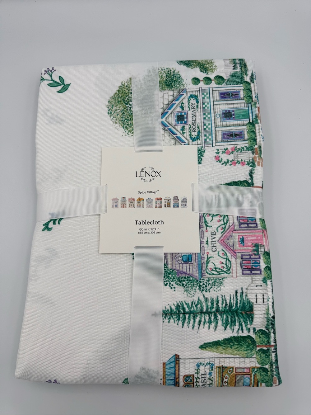 Lenox Spice Village Tablecloth 60x120 NWT Cottagecore Grandmacore